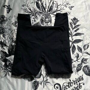 Libin black high-waisted leggings with pockets